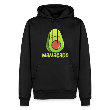Avocat Maman Mamacado Maman Enceinte - Sweat à capuche Premium bio Homme - noir - Devant - Nico (187cm)