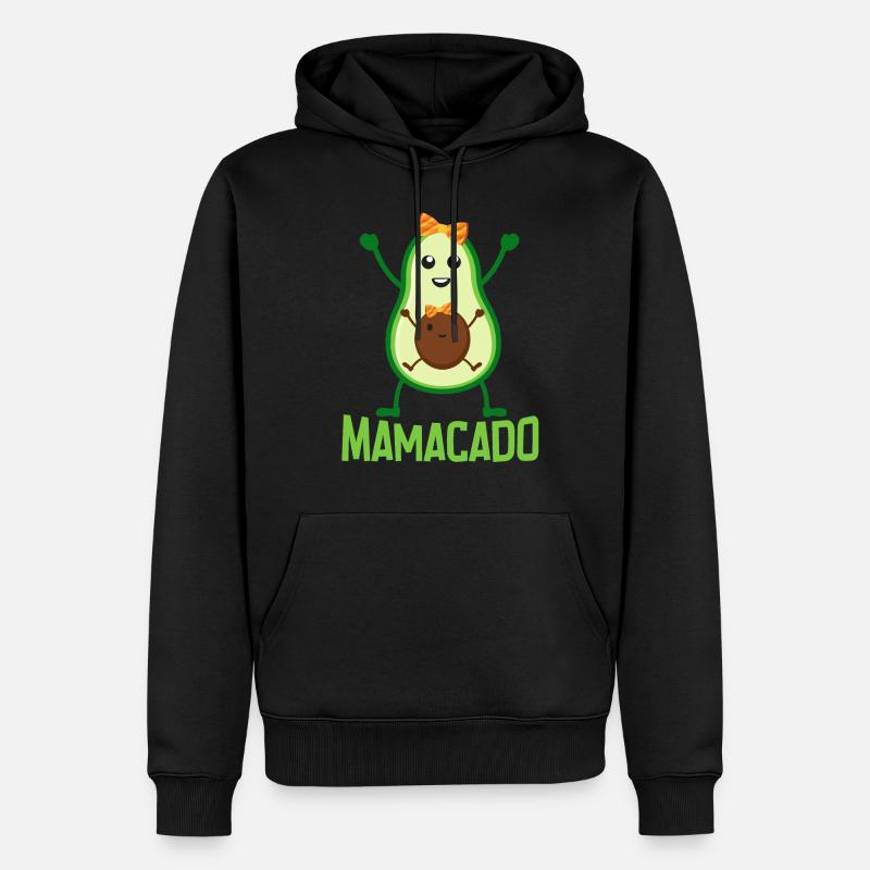 Avocat Maman Mamacado Maman Enceinte - Sweat à capuche Premium bio Homme - noir