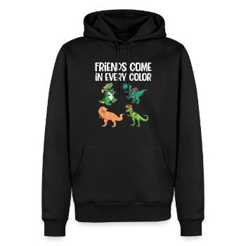 Dinosaur Dino Prehistoric Future - Men’s Premium Organic Hoodie - black - Front - Nico (187cm)