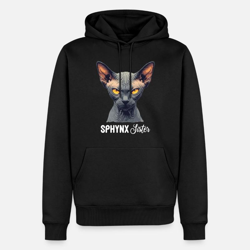 Sphynx Kitten Sphynx Cat - Men’s Premium Organic Hoodie - black