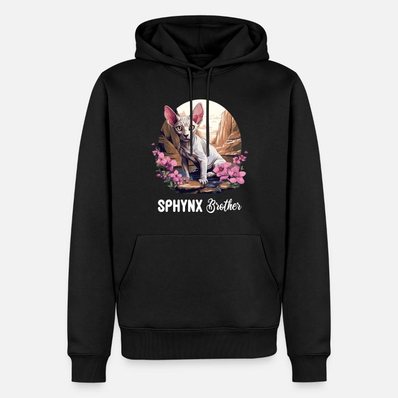 Sphynx Kätzchen Sphynx Katze - Männer Premium Bio Hoodie - Schwarz