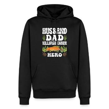 Killifish Owner Aquarium Enthusiasts - Men’s Premium Organic Hoodie - black - Front - Nico (187cm)