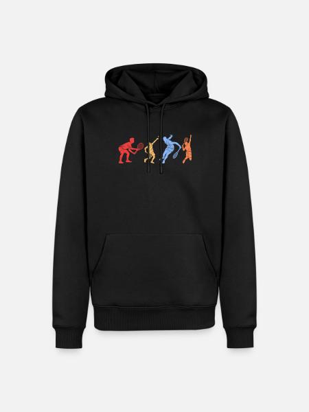 Squash player silhouettes Squash - Men’s Premium Organic Hoodie - black