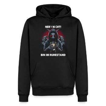 Le nerf n’est pas à la retraite - Sweat à capuche Premium bio Homme - noir - Devant - Nico (187cm)