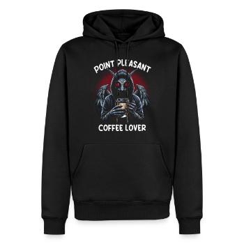 Point Pleasant Amateur de café - Sweat à capuche Premium bio Homme - noir - Devant - Nico (187cm)