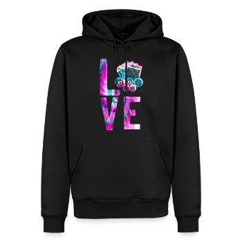 Bingo Player Watercolor Love - Männer Premium Bio Hoodie - Schwarz - Vorne - Nico (187cm)