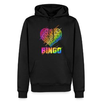 Bingo Player Heart Bingo - Männer Premium Bio Hoodie - Schwarz - Vorne - Nico (187cm)