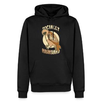 Faucon : Socialement maladroit - Sweat à capuche Premium bio Homme - noir - Devant - Nico (187cm)