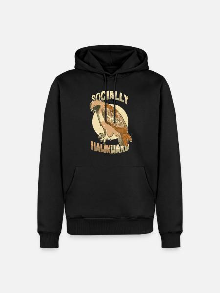 Falcon: Socially Awkward - Men’s Premium Organic Hoodie - black