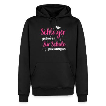 Schlager Tshirt Femme Schlager Party Costume Party - Sweat à capuche Premium bio Homme - noir - Devant - Nico (187cm)