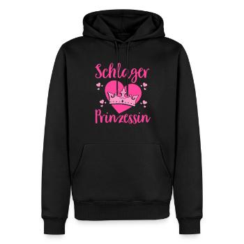 T-shirt Schlager Femme Schlager Party Costume Party - Sweat à capuche Premium bio Homme - noir - Devant - Nico (187cm)