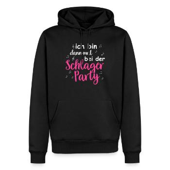 Schlager Tshirt Damen Schlagerparty Kostüm Party - Männer Premium Bio Hoodie - Schwarz - Vorne - Nico (187cm)