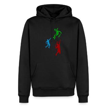 Squash player silhouettes Squash silhouettes Squas - Männer Premium Bio Hoodie - Schwarz - Vorne - Nico (187cm)