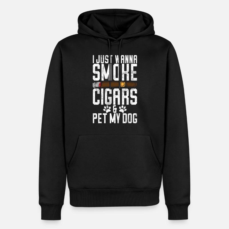 Fumeur de cigares - Sweat à capuche Premium bio Homme - noir