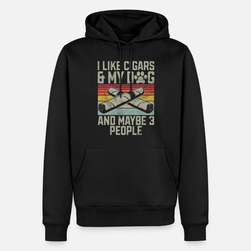Fumeur de cigares - Sweat à capuche Premium bio Homme - noir