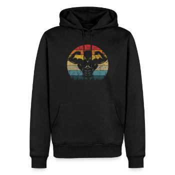 Gym Tshirt Lustig Fitness Workout Fitnessstudio - Männer Premium Bio Hoodie - Schwarz - Vorne - Nico (187cm)