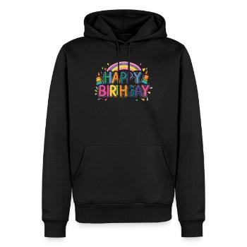 Anniversaire Naissancegay Naissance-gay Gay Gay - Sweat à capuche Premium bio Homme - noir - Devant - Nico (187cm)