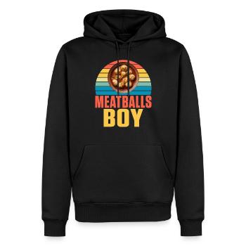 Meatball Lovers Gifts - Männer Premium Bio Hoodie - Schwarz - Vorne - Nico (187cm)