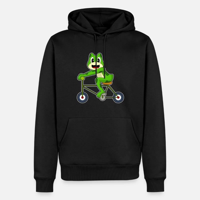 Vélo grenouille - Sweat à capuche Premium bio Homme - noir