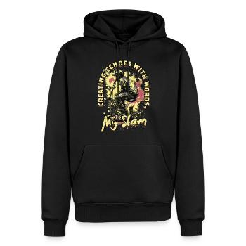 Poetry Slam Dichter Poetryslam - Sweat à capuche Premium bio Homme - noir - Devant - Nico (187cm)