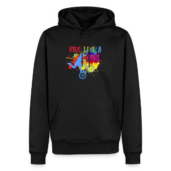BMX Rider Fille Vélo Vélo Cascade Racing Enfants - Sweat à capuche Premium bio Homme - noir - Devant - Nico (187cm)