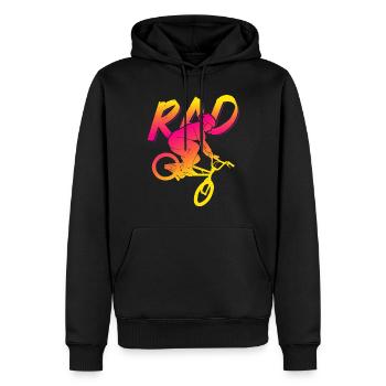 BMX Rider Fille Vélo Vélo Stunt Racing Enfants - Sweat à capuche Premium bio Homme - noir - Devant - Nico (187cm)