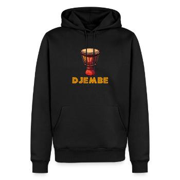 Djembé Tambours Africains - Sweat à capuche Premium bio Homme - noir - Devant - Nico (187cm)