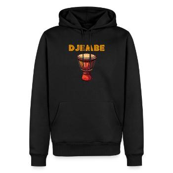 Djembé Tambours Africains - Sweat à capuche Premium bio Homme - noir - Devant - Nico (187cm)
