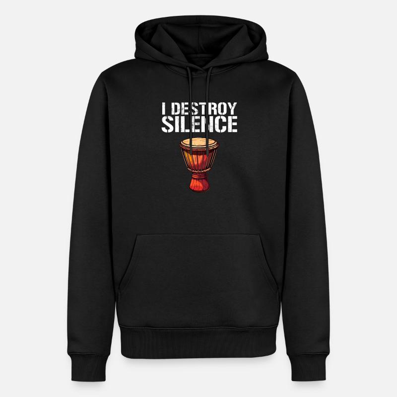djembe african drums - Männer Premium Bio Hoodie - Schwarz