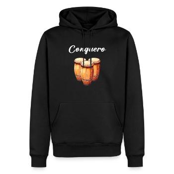 conga instrument drums - Männer Premium Bio Hoodie - Schwarz - Vorne - Nico (187cm)
