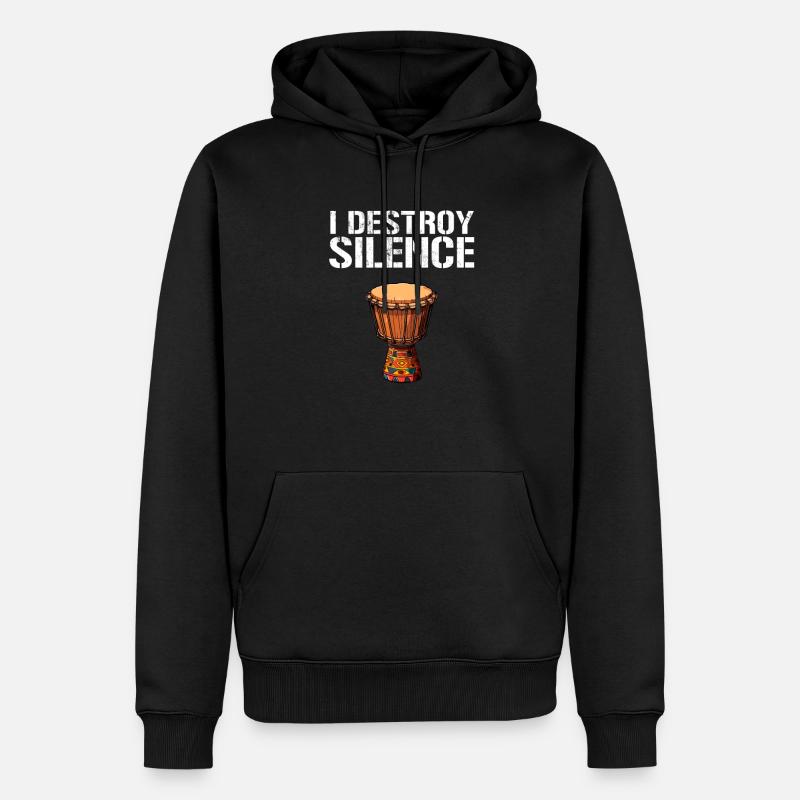 Djembé Tambours Africains - Sweat à capuche Premium bio Homme - noir