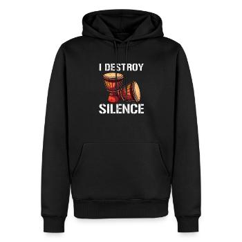 Djembé Tambours Africains - Sweat à capuche Premium bio Homme - noir - Devant - Nico (187cm)