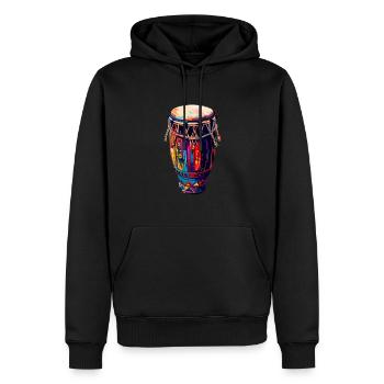 conga instrument drums - Männer Premium Bio Hoodie - Schwarz - Vorne - Nico (187cm)