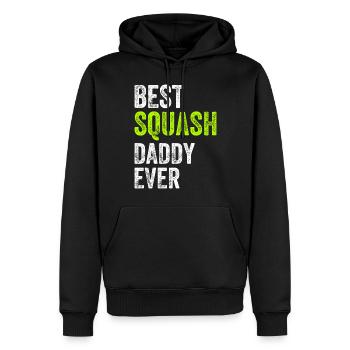 Best Squash Daddy Ever - Daddy Squash Player - Männer Premium Bio Hoodie - Schwarz - Vorne - Nico (187cm)