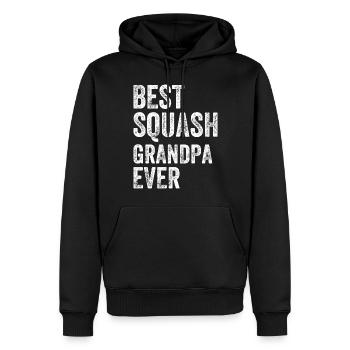 Best Squash Grandpa Ever - Squash Player Grandpa - Männer Premium Bio Hoodie - Schwarz - Vorne - Nico (187cm)