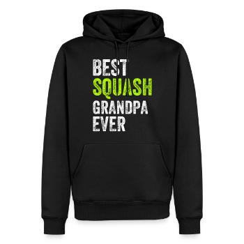 Best Squash Grandpa Ever - Grandpa Squash Player - Männer Premium Bio Hoodie - Schwarz - Vorne - Nico (187cm)