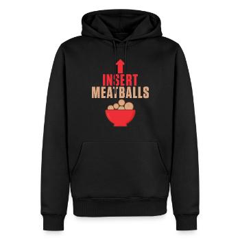 Meatball Lovers Gifts - Männer Premium Bio Hoodie - Schwarz - Vorne - Nico (187cm)