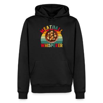Cadeaux pour les amateurs de boulettes de viande - Sweat à capuche Premium bio Homme - noir - Devant - Nico (187cm)