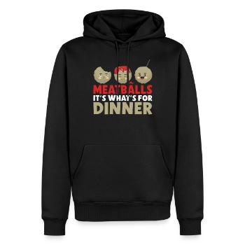 Cadeaux pour les amateurs de boulettes de viande - Sweat à capuche Premium bio Homme - noir - Devant - Nico (187cm)