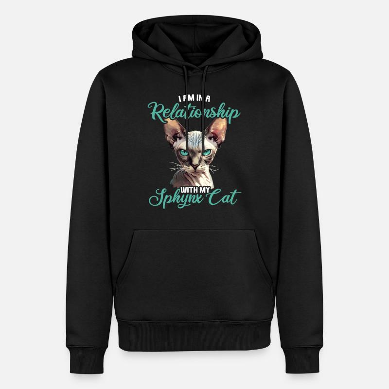 Chaton Sphynx Chat Sphynx - Sweat à capuche Premium bio Homme - noir