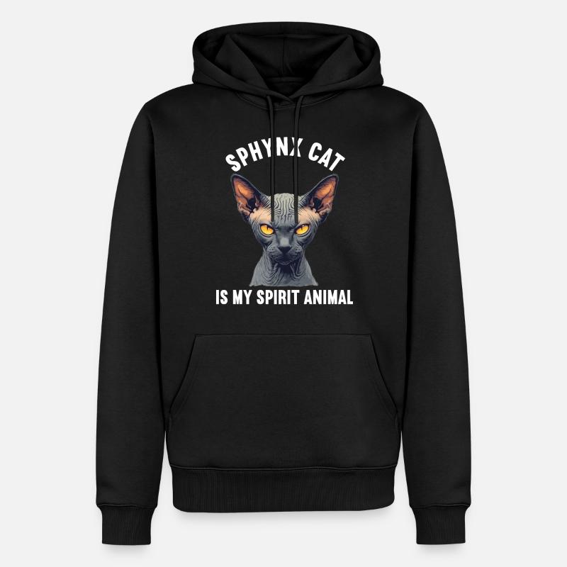 Chaton Sphynx Chat Sphynx - Sweat à capuche Premium bio Homme - noir