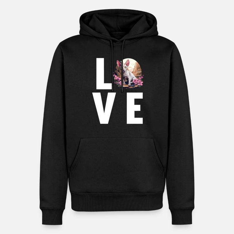 Sphynx Kätzchen Sphynx Katze - Männer Premium Bio Hoodie - Schwarz