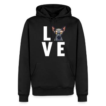 Sphynx Kätzchen Sphynx Katze - Männer Premium Bio Hoodie - Schwarz - Vorne - Nico (187cm)