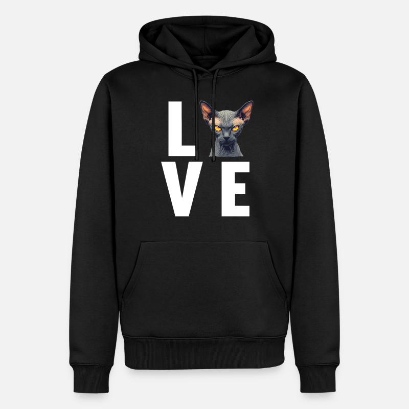 Sphynx Kätzchen Sphynx Katze - Männer Premium Bio Hoodie - Schwarz