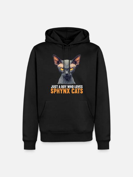 Sphynx Kitten Sphynx Cat - Men’s Premium Organic Hoodie - black