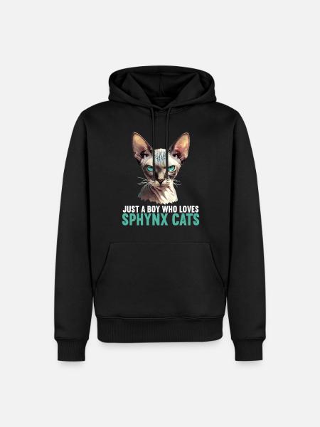 Sphynx Kitten Sphynx Cat - Men’s Premium Organic Hoodie - black