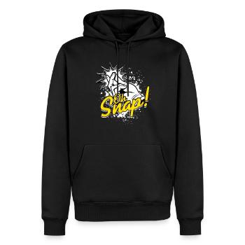 Poetry Slam Dichter Poetryslam Oh Snap! - Männer Premium Bio Hoodie - Schwarz - Vorne - Nico (187cm)