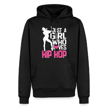 Danseurs HipHop Breakdance Hip Hop Années 80 90 - Sweat à capuche Premium bio Homme - noir - Devant - Nico (187cm)