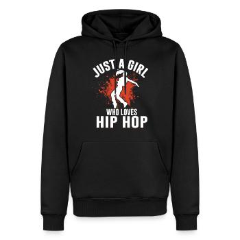 HipHop -Tänzer Breakdancing Der 80er 90er Hip Hop - Männer Premium Bio Hoodie - Schwarz - Vorne - Nico (187cm)