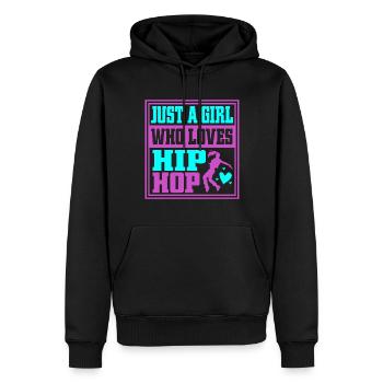 HipHop -Tänzer Breakdancing Der 80er 90er Hip Hop - Männer Premium Bio Hoodie - Schwarz - Vorne - Nico (187cm)